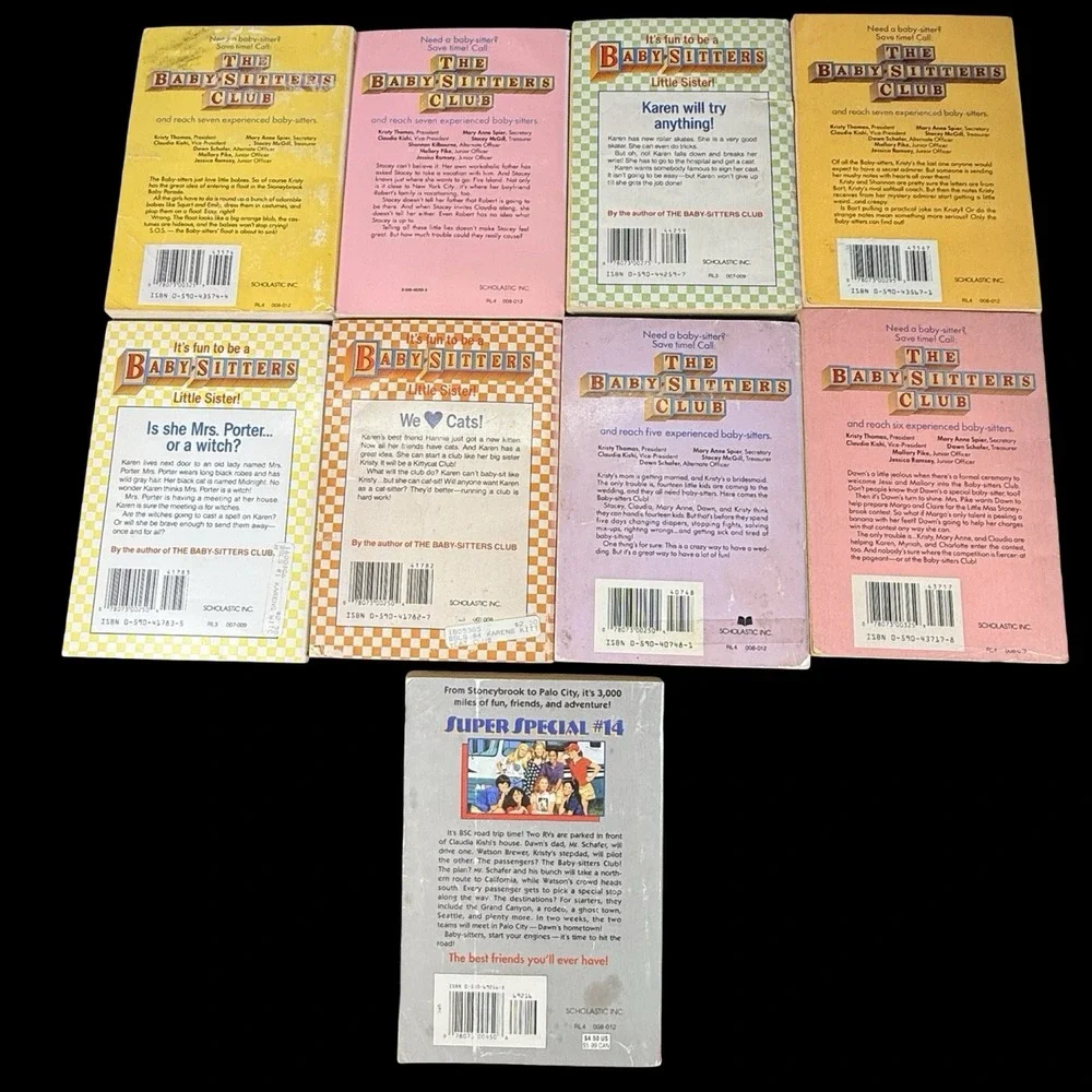 Baby-Sitters Club Little Sister Mixed Lot of 9 Vintage Scholastic Paperbacks‎